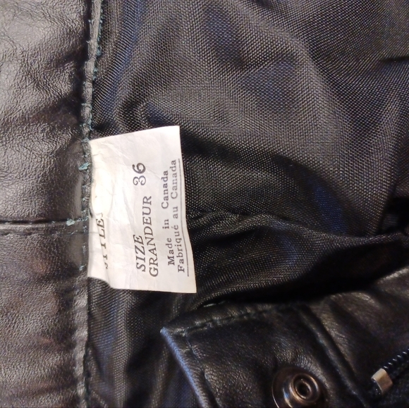 Vintage Black Leather Motorcycle Pants EUC Size 36 - Picture 10 of 10
